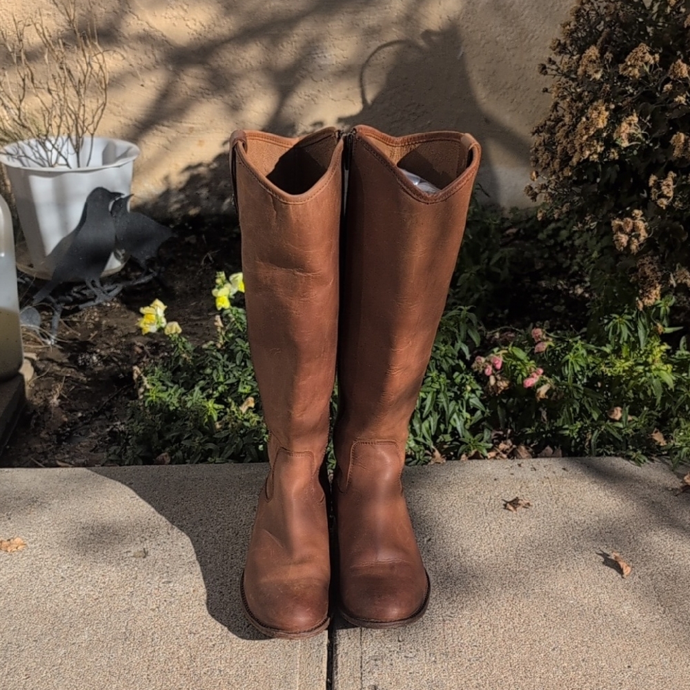 Frye Brown Leather Knee-High Boots